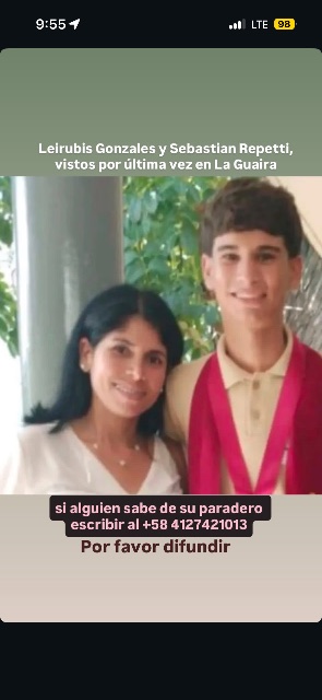 Leirubis Gonzales y Sebastian Repetti