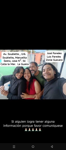 Zonia Guevara, José paredes, Luis paredes.