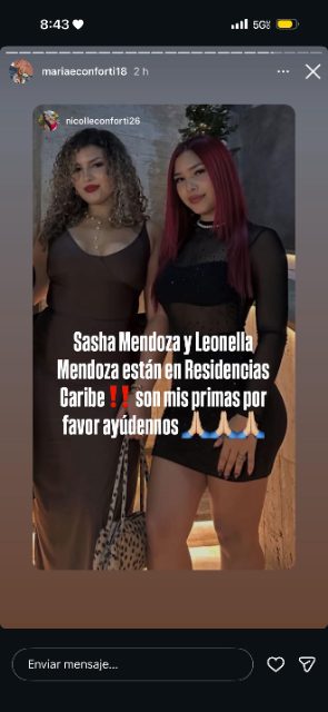Hermanas Sasha y Leonella Menhoza