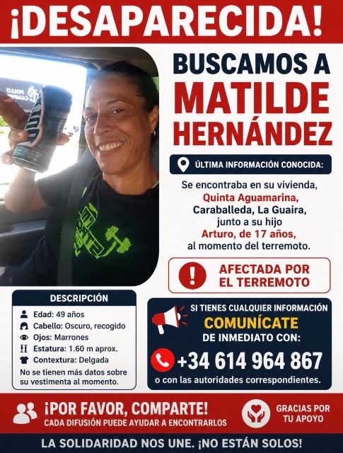 Matilde Hernández y su hijo Arturo