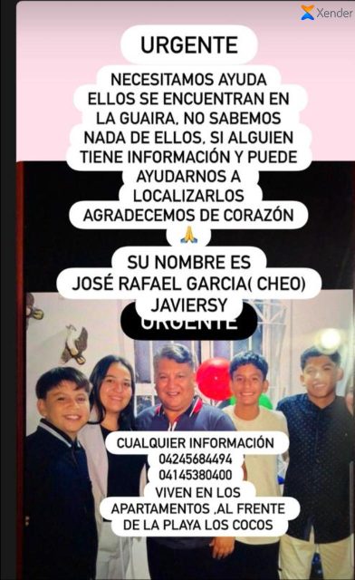 Nombre de los niños José angel García, Santiago García, mamá de los niños Javier colmenares,y papá de los niños José Rafael García