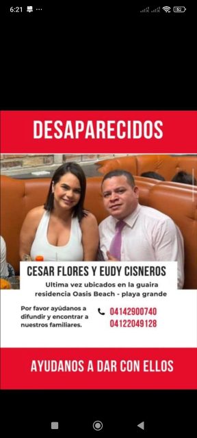 Eudy Cisneros y Óscar flores