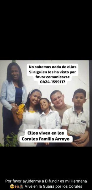 Yeimy Arroyo y su familia
