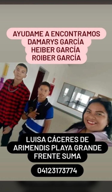 Damaris Garcia, heiber Garcia y roiber Garcia