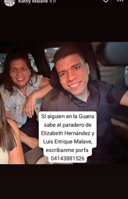 Luis Enrique Hernández malave y Elizabeth Hernández