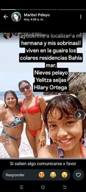 Nieves Pelayo y familia
