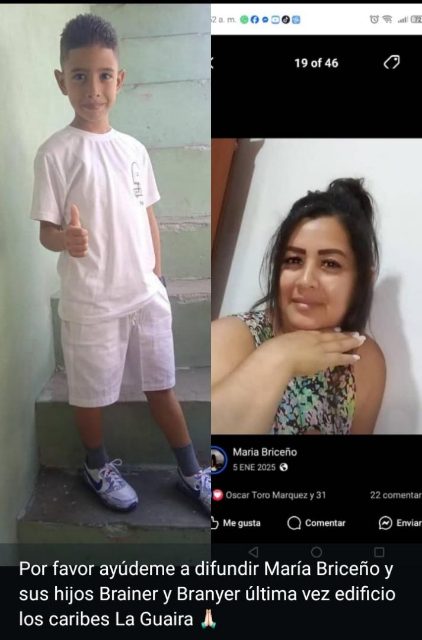 Maria Auxiliadora Briceño hijos brainer y Branyer