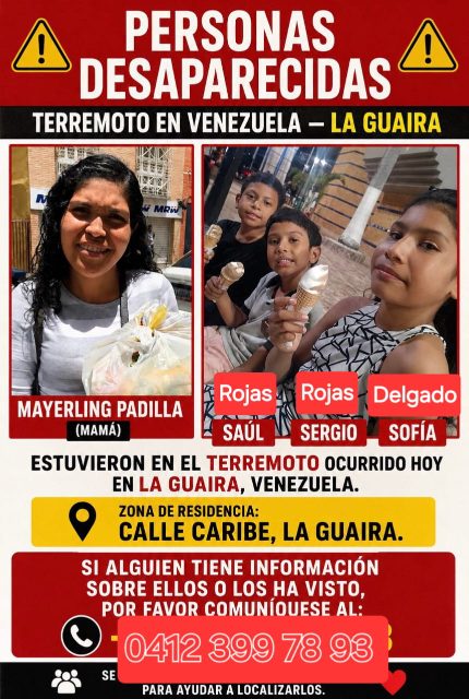 Mayerling Padilla Diaz, Sergio Rojas Padilla, Saúl Rojas Padilla, Sofía Delgado Padilla
