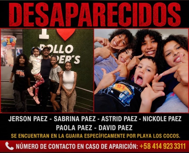 Jerson Páez, Sabrina Páez, Astrid Páez