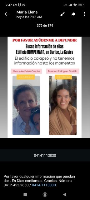 Mercedes Castillo de Rodriguez y Rossana Rodríguez Castillo